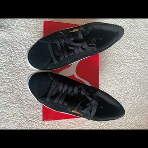 Puma Women Vikky Black/White Shoes Sz 6.5